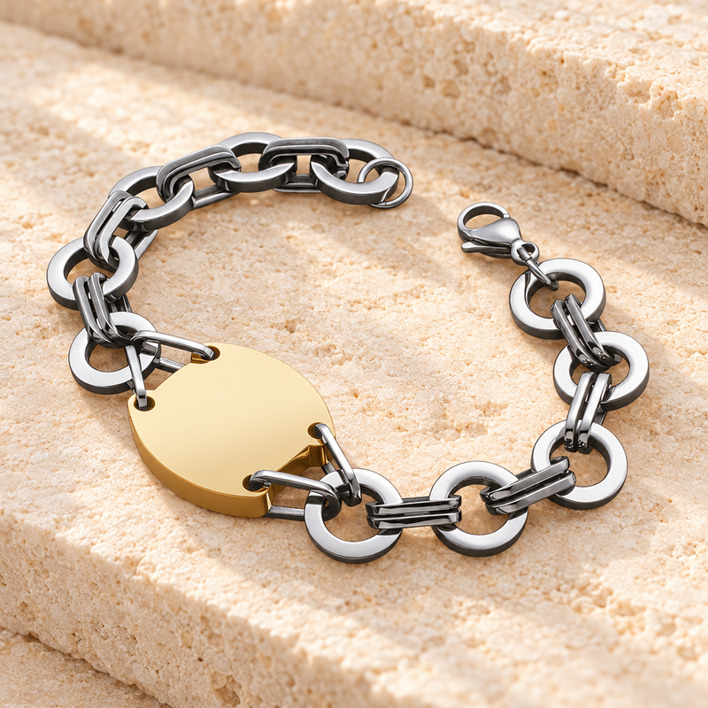 Stainless Gold Plated Valiant Bracelet Cremation Jewelry