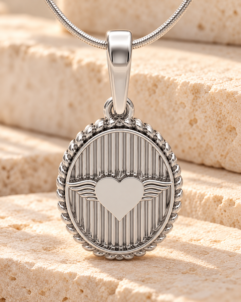 At Heart Oval Forever Sealed Memorial Jewelry