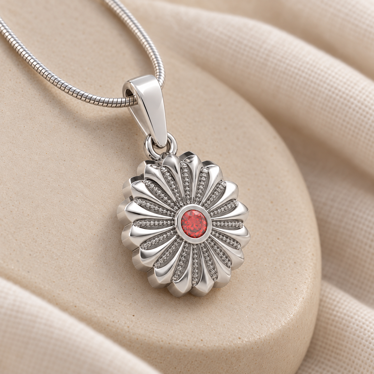 Birthstone Flowers Forever Sealed Memorial Jewelry — alternate view — evr20004ssfs