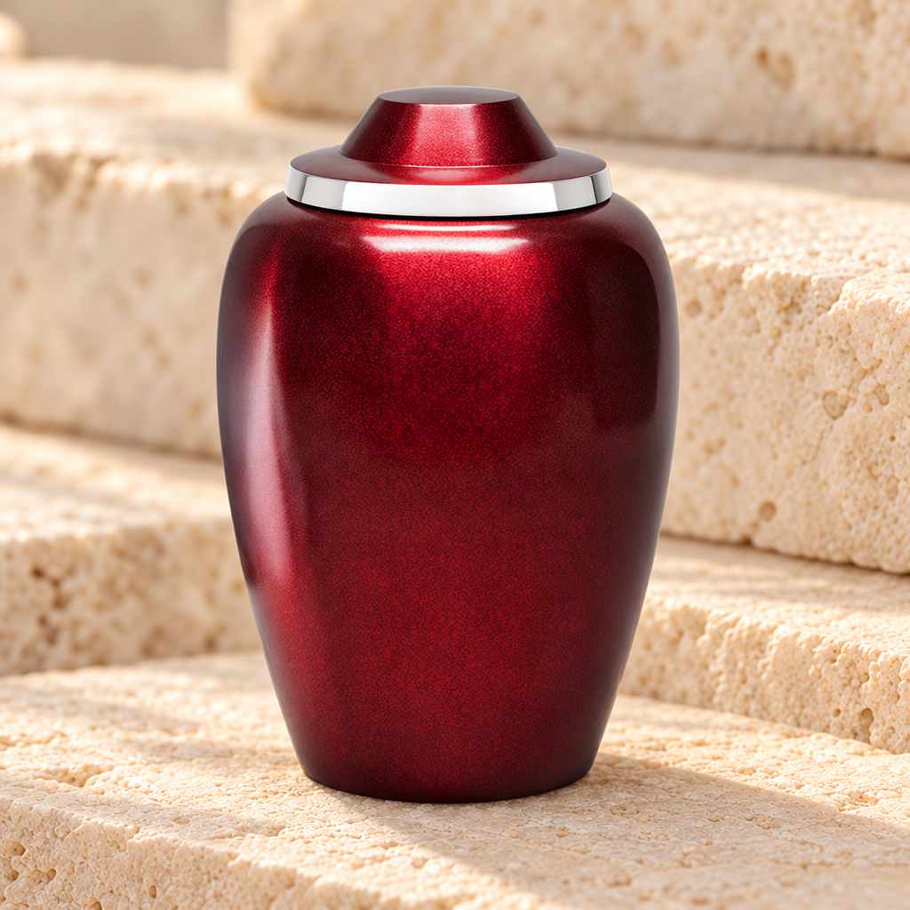 Burgundy Whispers Cremation Urn — main — EVR8017